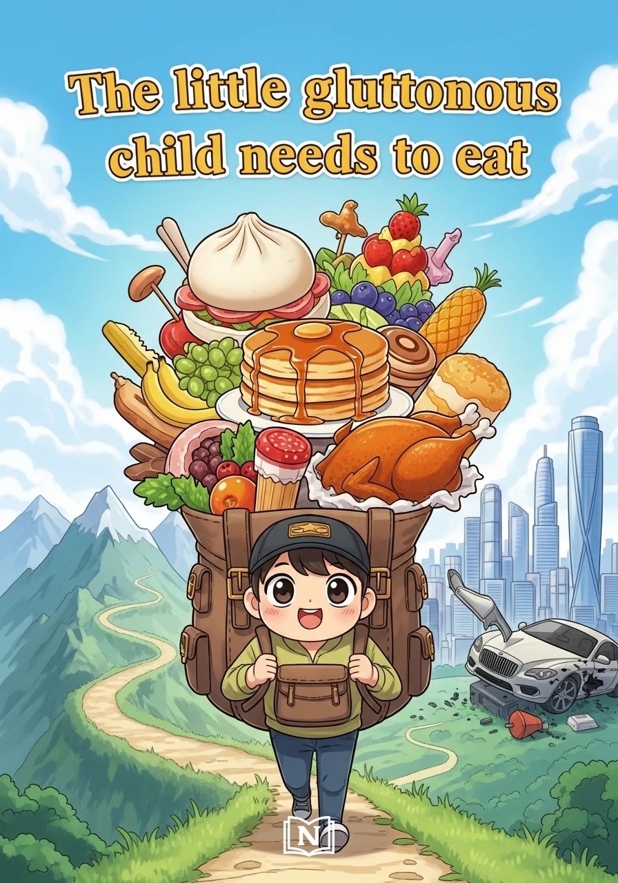 The little gluttonous child needs to eat